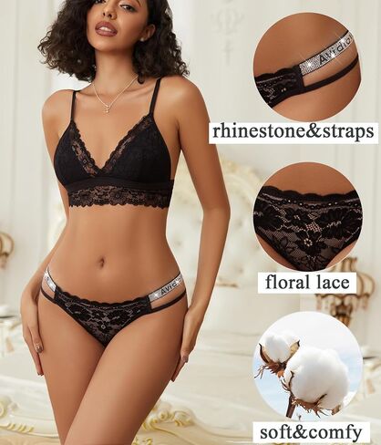 Avidlove Underwear for Women Cotton Briefs Sexy Floral Lace Hipster Panties Cheeky Underpanties in Saudi Arabia