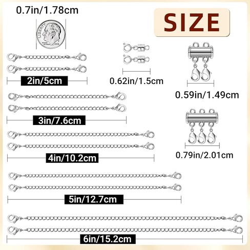 Magnetic Jewelry Clasps for Necklace Extender and Layering, Multiple Styles Magnetic Clasps for Necklace Bracelet Anklet in Saudi Arabia