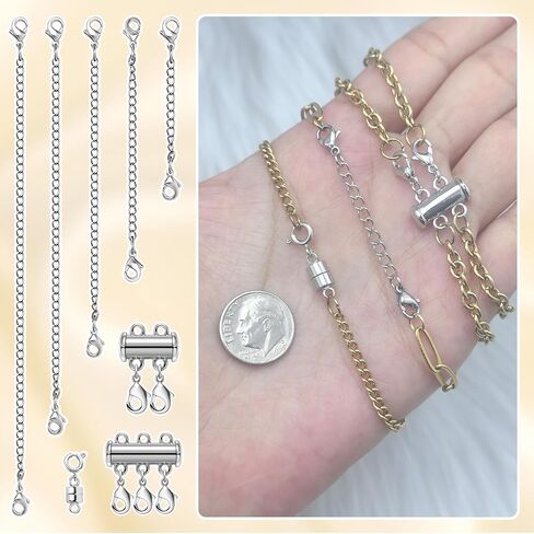 Magnetic Jewelry Clasps for Necklace Extender and Layering, Multiple Styles Magnetic Clasps for Necklace Bracelet Anklet in Saudi Arabia