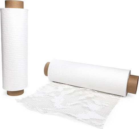 عبوة IDL الأصلية HexcelWrap Honeycomb Packing Kraft Paper 15.25 "× 300 'لفة في مربع مكتسب ذاتيًا ، أبيض - أول تصميم ورق متشابك حاصل على براءة اختراع للشحن in Kuwait