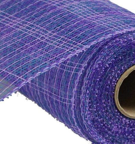 Multi Stripe Deco Poly Mesh Ribbon - 10 inch x 30 feet (Ivory, Brown, Natural) in Saudi Arabia