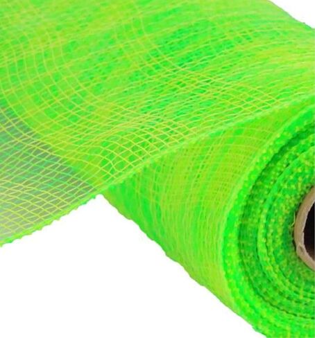 Multi Stripe Deco Poly Mesh Ribbon - 10 inch x 30 feet (Ivory, Brown, Natural) in Saudi Arabia