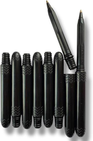 Pokka Pen - the USA Made Pocket Pen – 8 Pack – compact, affordable, lightweight, EDC black ink ballpoint pen – waterproof and floats – carries small, writes big (Black) in Kuwait