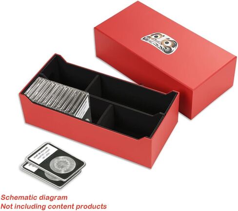 Coin Slabs Storage Boxs Coin Storage Case Fit for 50 Slab Coin Holders(Red) in Kuwait