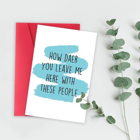 Funny Retirement Card, Best Farewell Gift for Coworkers, Teachers, Nurses & Friends, Blank Inside, Multicolor Cartoon Design, 8x5.3 inches in Saudi Arabia