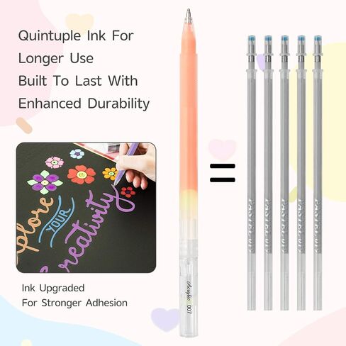 LIUILUCAI Deep Colors Paint Markers, Acrylic Paint Pen,Acrylic Gel Pen, Acrylic Paint Marker With Bullet Tip Point, Acrylic Pen For Art, Drawing, Journaling, School Craft Supplies 24 Pack in Kuwait