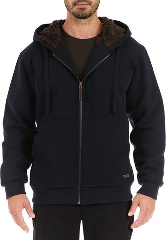 Smith's Workwear Men's Lined Fleece Jacket with Contrast Decorative Stitching, Black, Medium in Saudi Arabia