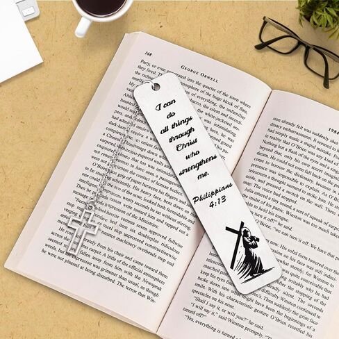 Metal Material Christian Bookmarks with Quote,Silver Bible Bookmark, Heart Bookmark for Reading and Serenity Prayer in Saudi Arabia