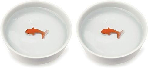 Suck UK - Goldfish Cat Bowl | Novelty Cat Water Bowl | Cats Food & Dog Food Dish | Non Slip Ceramic Pot | Pet Accessories | Feeding & Watering Supplies in Saudi Arabia