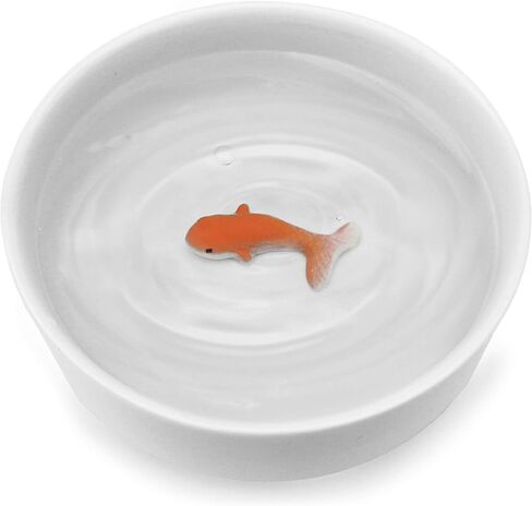 Suck UK - Goldfish Cat Bowl | Novelty Cat Water Bowl | Cats Food & Dog Food Dish | Non Slip Ceramic Pot | Pet Accessories | Feeding & Watering Supplies in Saudi Arabia