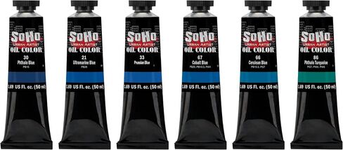 SoHo Urban Artist Oil Color Paint - Best Valued Oil Colors for Painting and Artists with Excellent Pigment Load for Brilliant Color - [Basic Set of 5-50 ml Tubes] in Saudi Arabia