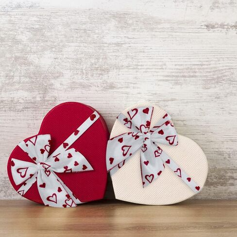 Valentines Fabric Ribbons, Red Glitter Love Heart Edge Wired Burlap Ribbon for Valentine's Day Hanging Wrapping Party Gift Decoration Indoor Outdoor Tree Crafts Supplies (2.5 Inch * 10 Yards * 1 Roll) in Kuwait