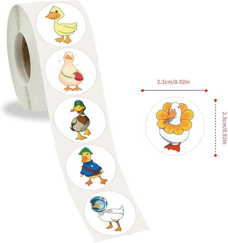 Animals Stickers - 500 Pcs Cartoon Corgi Round Seal Label PVC Decals Vinyl Decoration DIY Funny Creative Decor for KidsTeens Cute Self Adhesive Gift Stickers Envelope Seals Paster Motivational Rewards in Saudi Arabia