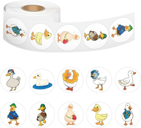 Animals Stickers - 500 Pcs Cartoon Corgi Round Seal Label PVC Decals Vinyl Decoration DIY Funny Creative Decor for KidsTeens Cute Self Adhesive Gift Stickers Envelope Seals Paster Motivational Rewards in Saudi Arabia