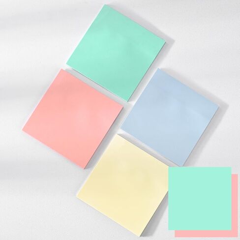 BAYTORY 120 Sheets Sticky Notes, 3 x 3 Inches, Colored Self-Stick Notes, Aesthetic Sticky Pads, Office & School Study Supplies (Blue Series) in Kuwait