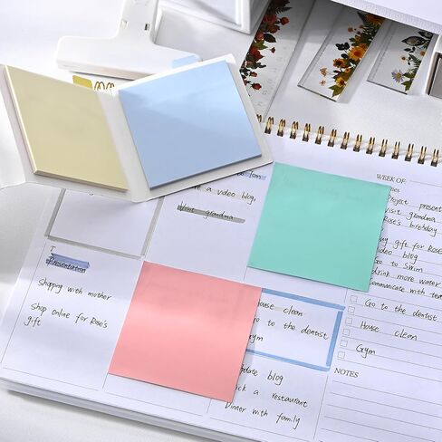 BAYTORY 120 Sheets Sticky Notes, 3 x 3 Inches, Colored Self-Stick Notes, Aesthetic Sticky Pads, Office & School Study Supplies (Blue Series) in Kuwait