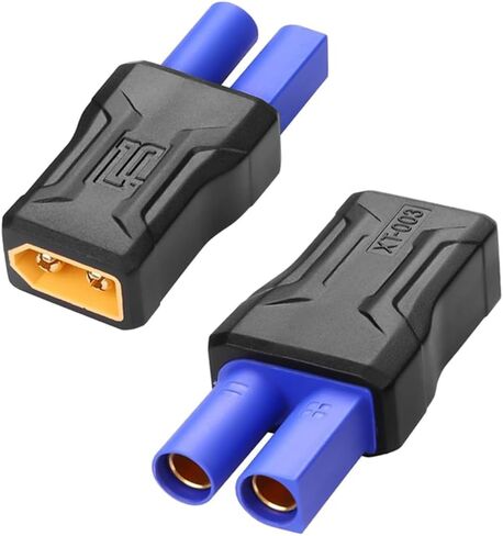 2pcs جديد تم ترقيته XT60 موصل EC5 Connector XT60 ذكر إلى EC5 أنثى الموصل XT60 تمديد محطة كابل التمديد ، قم بتوصيل محول بطارية RC ، سيارات RC ، القوارب ، نماذج الهواء in Kuwait