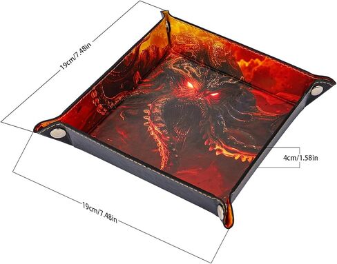 PU Leather DND Dice Trays Portable Dice Rolling Tray Large D&D Dice Storage Tray for Desktop Storage and RPG Board Games in Saudi Arabia