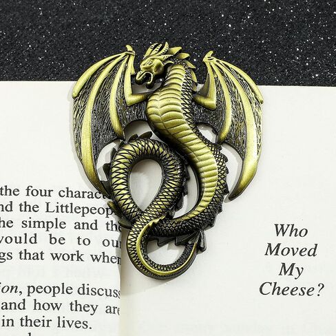 Bookmark,Dragon Metal Book Clip, Journal Clip, Book Page Holder Clip,Vintage Book Clips, Hold Journal Open While Writing and Free Your Hands, Gifts for Book Lovers, Readers, Writers (Dragon) in Kuwait