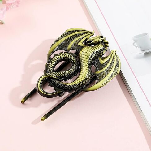 Bookmark,Dragon Metal Book Clip, Journal Clip, Book Page Holder Clip,Vintage Book Clips, Hold Journal Open While Writing and Free Your Hands, Gifts for Book Lovers, Readers, Writers (Dragon) in Kuwait