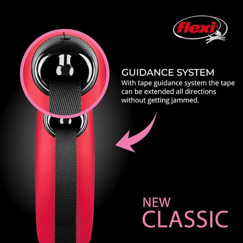 Flexi New Classic Tape مقود قابل للسحب ، أحمر ، كبير/26 ' in Kuwait