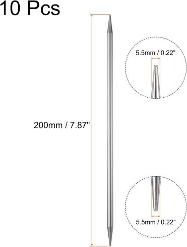 uxcell 10Pcs Knitting Needle 2.0mm Diameter 7.87 Inches Length Stainless Steel Double Pointed Sweater Stitching Needles for Handmade Projects DIY Knitting in Saudi Arabia