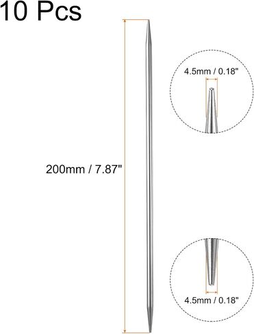 uxcell 10Pcs Knitting Needle 2.0mm Diameter 7.87 Inches Length Stainless Steel Double Pointed Sweater Stitching Needles for Handmade Projects DIY Knitting in Saudi Arabia