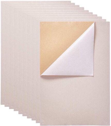Benecreat 20pcs Velvet (Ivory) ألواح لاصقة لزجة لزجة ، وصفيحة A4 ذاتية اللصق متينة ومقاومة للماء لأغراض عيد الهالوين صنع مهرجان مهرجان مهرجان in Saudi Arabia