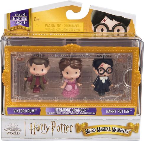 Wizarding World Harry Potter ، Micro Magical Moments Year 4 Figure مع Harry و Hermione و Viktor Krum & Display Case و Kids Toys للأعمار 6 وما فوق in Kuwait