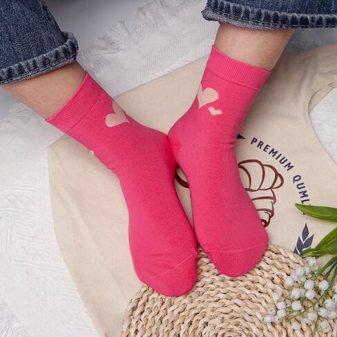 Women Quarter Socks, Above Ankle Cute Crew Socks Seamless Thin Cotton Socks (4 Pairs) in Saudi Arabia