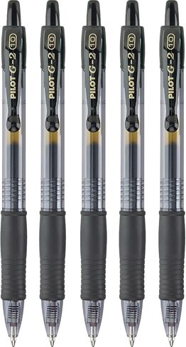 Pilot ، G2 Premium Gel Roller Pens ، Bold Point 1 Mm ، Pack of 5 ، Black in Saudi Arabia
