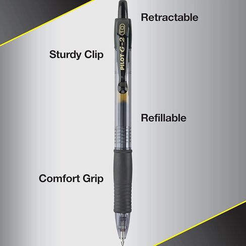 Pilot ، G2 Premium Gel Roller Pens ، Bold Point 1 Mm ، Pack of 5 ، Black in Saudi Arabia