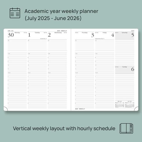 Poprun Planner 2025-2026 (متوسط ​​- 6.5 '' x 8.5 ') in Kuwait