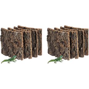 Toddmomy Cork Terrarium Background, 4Pcs Reptile Climbing Background Habitat Decor Terrarium Accessories for Spider Lizard Turtle Beared Dragon (15x15)