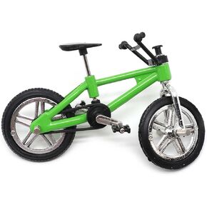 Mini Bike Bicycle Accessories Model Toys for 1/10 Scale RC Crawler Car SCX10 TRX4 Tamiya CC01 D90 D110 (Yellow)