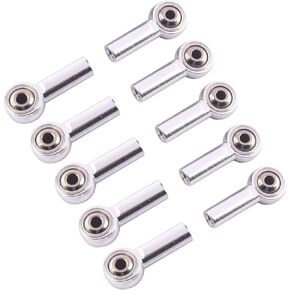 10Pack Vgoohobby Aluminum M3 Link Rod Tie Rod End Ball Head Joint Holder Compatible with Axial Redcat HSP Traxxas HPI 1/10 RC Car Truck DIY Robot Boat Airplane (26mm)