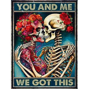 croshom Diamond Painting Kit for Adults, Full Drill gem Art Skeleton Rose Diamond Art Kit for Beginners, Round 5D Gem Art Painting Kits DIY Adult Crafts Kit for Home Wall Decor Gift 12x16in