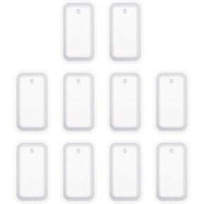 uxcell 20 Pcs Rectangle Resin Keychain Moulds, Silicone Epoxy Mould Kit with Hole for Pendant Keychains Ornament Jewelry Art Crafts Making DIY Crafts, White