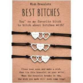 Friendship Best Friends Gifts for Women 2 Friends Bracelet Bestie Christmas Birthday Gift for Friend Female Matching Bracelet