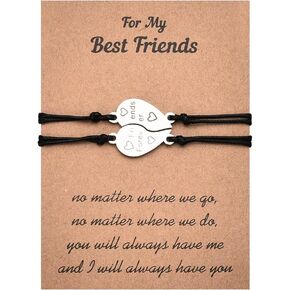 Friendship Best Friends Gifts for Women 2 Friends Bracelet Bestie Christmas Birthday Gift for Friend Female Matching Bracelet in Kuwait