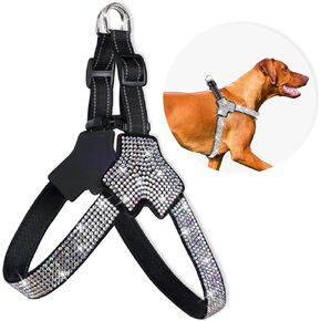 Sparkly Rhinestones Y-Shape Pet Dog Harness Size S – Fashionably Functional Gear for Trendsetting Dogs Everywhere