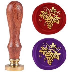 Scottish Thistle 1" Wax Seal Stamp Retro Sealing Stamps Removable Brass Head Seal Stamp with Wooden Handle Sealing Wax for Envelope Greeting Letter Wedding Invitations Gift Wrapping Decor