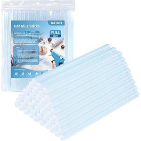 MATUFF Yellow High Viscosity Hot Glue Sticks, 32 pcs, 0.43' Dia x 8' Long, for DIY, Arts, Crafts, Repairs