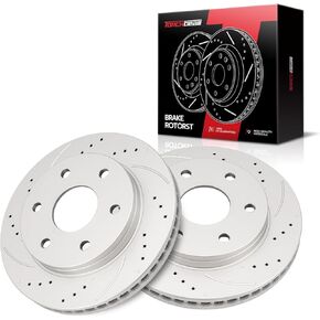 Torchbeam 31266 Front Brake Rotors For 2004 Camry 3.0; 3.3L, 1999-2003 RX300, 2004-2006 ES330, 2002-2003 Camry 3.0L 2pcs Disc Brake Rotor Replacement