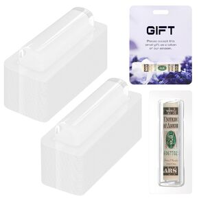 40 Pack Clear Plastic Dome Lip Balm Holder, Money Holder, Lip Balm Plastic Cover with Adhesive Back, Waterproof Chapstick Money Cash Pouches for Crafts, Gift Card, DIY Crafts