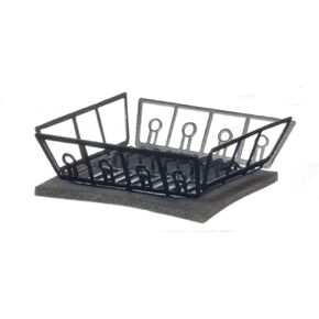Dollhouse Miniature Black Dish Drainer with Mat