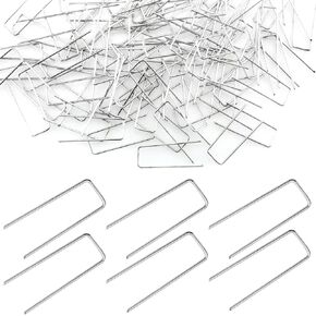 ITROLLE Floral U-Pins 100PCS 1.7 Inch U-Shape Floral Fern Pins Plant Greening Pin for Straw Wreaths, Holiday Arrangements, Craft Projects Greening Pin