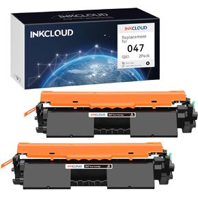 INKCLOU0 crg-047 (2 Black) Compatible Toner Cartridge Replacement for Canon 047 crg-047 crg047 for ImageCLASS LBP113W MF113W MF110/LBP110 Series, i-SENSYS LBP113W MF113W MF110/LBP110 Series Printer
