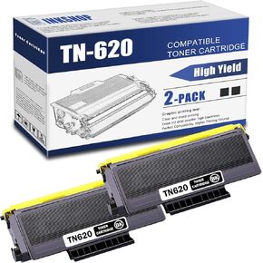 TN620 Compatible TN-620 Black High Yield Toner Cartridge Replacement for Brother TN-620 HL-5240 HL-5250DN MFC-8370 MFC-8460N DCP-8060 Toner.(2 Pack)