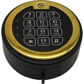 YOSEC Gun Safe Lock Replacement, elecctronic Safe Lock 5 User Code and 1 Master Code with 0-59minites time delay Brass
